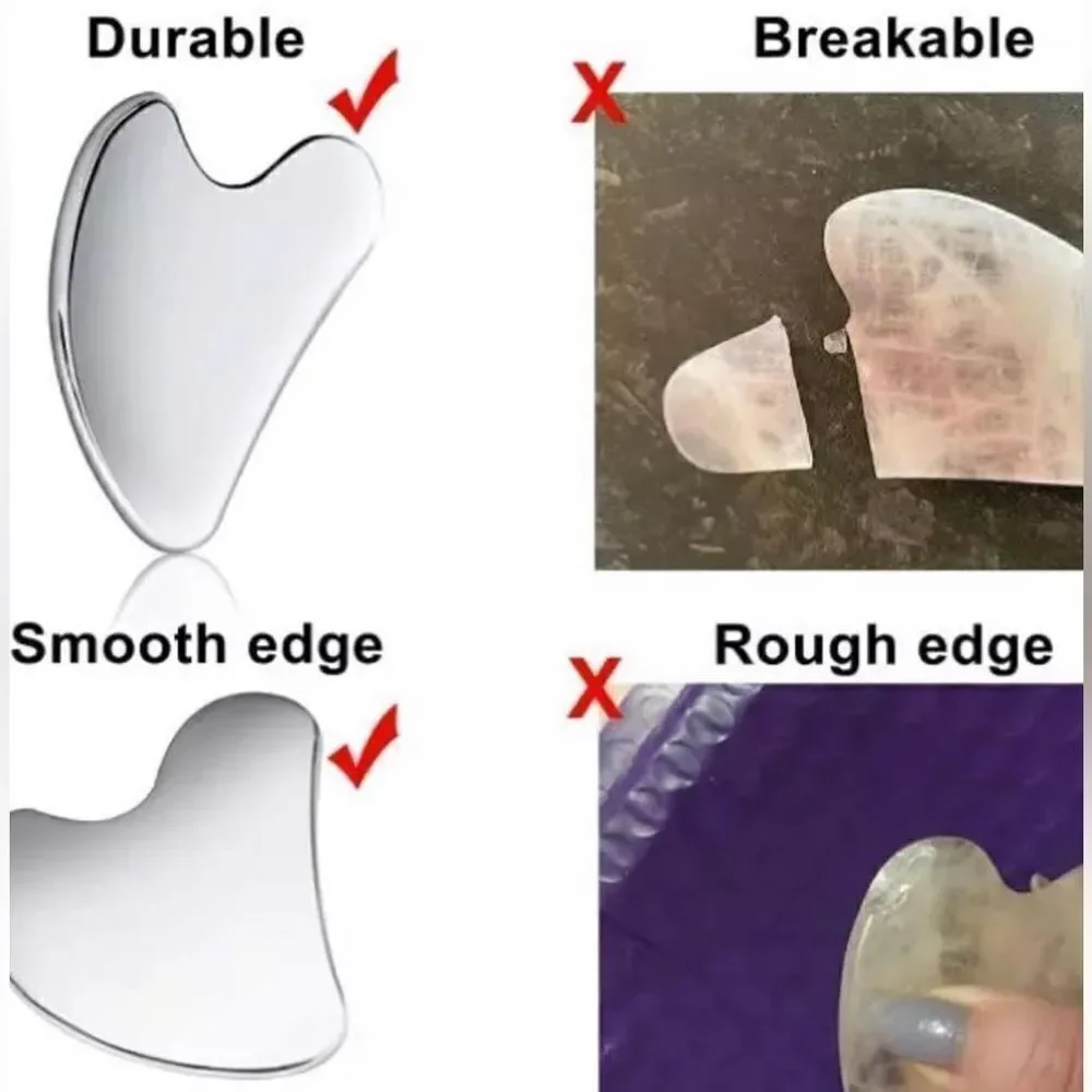 NEW WITH BOX STAINLESS STEEL GUA SHA rare GOLD